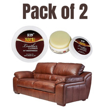 2x Leather Cleaner Cream Wax with Sponge for leather Furniture Seats Bags Repair