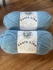  2 Pack Lion Brand Yarn 215-108A Feels Like Butta Yarn, Dusty Blue
