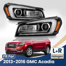 For 2013-2016 Gmc Acadia Halogen Headlight W Led Drl Projector Leftright Pair