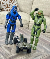 Halo Lot: Infinite Spartan 12" Figures x 2 + 1:18 Mongoose Vehicle by Jazwares