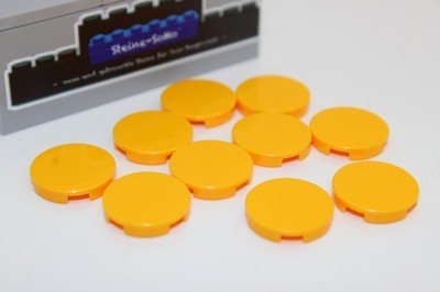 Lego (c) 10x Rundfliese - 2x2 - hellorange - 14769 - tile round bright