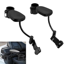Black Motorcycle Passenger Armrests W/Cup Holder For Honda  GL1800 2001-2017