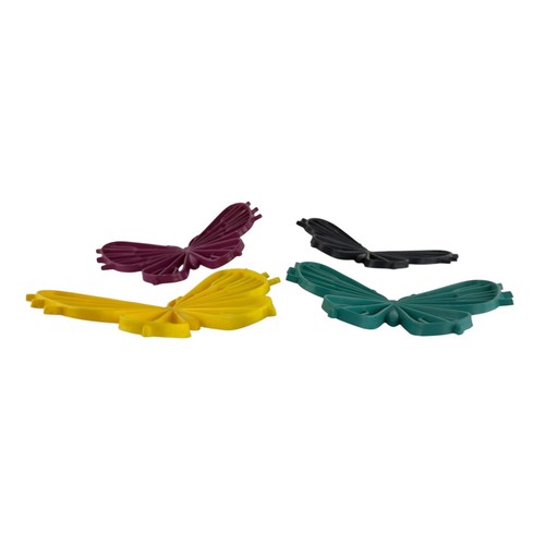 Set of 4 Burwood Butterfly Wall Hangings, Plastic, Colorful, 1970s Retro Decor - Picture 10 of 11