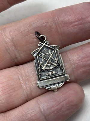 Vintage Sterling Silver Music Award Charm   Lyre & Horns Herff Jones HJCo