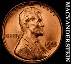 1955-S Lincoln Wheat Cent- Red- Choice Gem Brilliant Uncirculated Luster #i9326