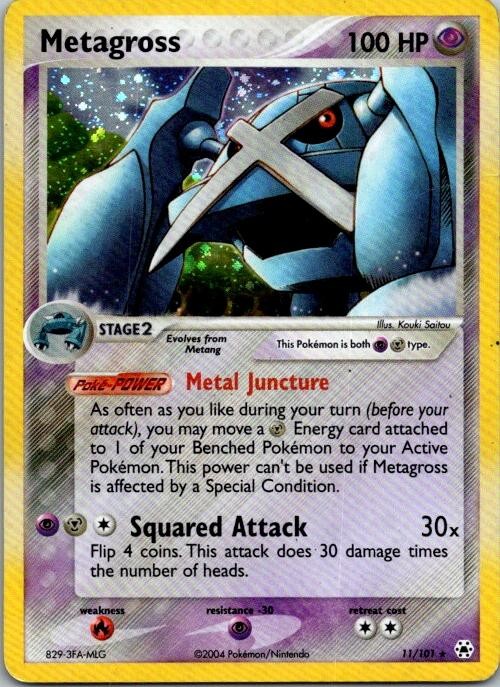 Metagross 11/101 Holo Rare Hidden Legends Pokemon Holo Moderately Played