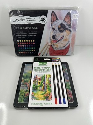 Master s Touch 48 & Crayola Signature 24 Colored Pencils Art Sets NEW Sealed