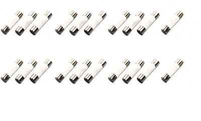 Vigor Source 20Pcs T5A 250V Ceramic Fuses 5X20Mm 5A 250V Slow-Blow