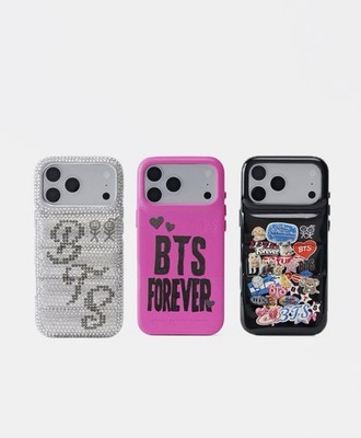 PRE] BTS Rhinestones x Urban Sophistication Silver Puffer iPhone