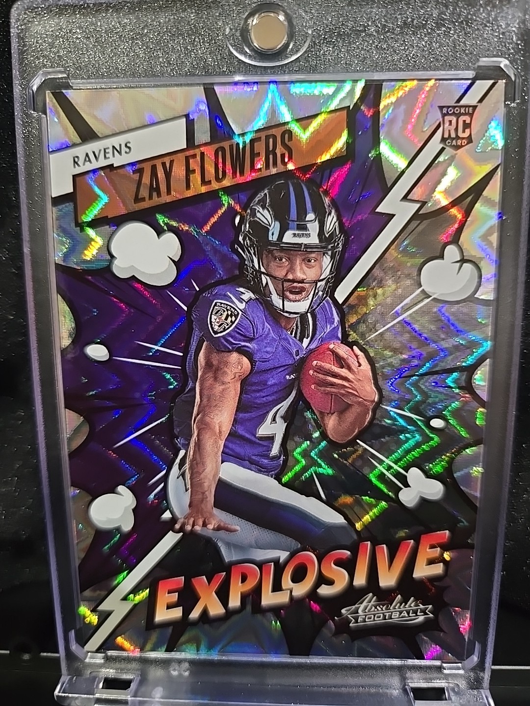 2023 Panini Absolute - Explosive Zay Flowers #42 (RC) Case Hit SSP Ravens 