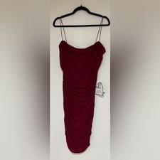 B.Darlin Women’s Red Ruched Stretch Dress Size 18W NWT