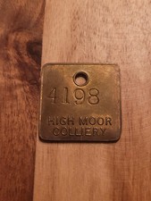 High Moor Colliery Pit Check Tokrn ' Tally marked High Moor Colliery Membrobilia