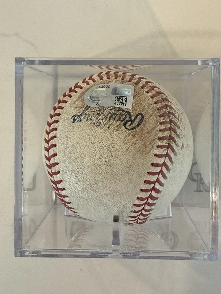 Game Used Baseball Todd Helton Retirement Game Matsui McMahon Rockies MLB Auth - Image 4 of 4