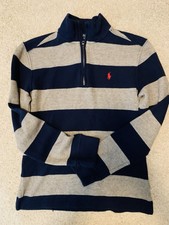 Ralph Lauren Boys Long Sleeve Half Zipper Sweater Size L 14-16