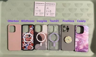 (6) iPhone 15 Pro Cases: Otterbox, Wildflower, Casely, Tech21, Insignia, FireNov
