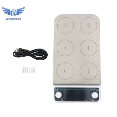 6 Position Digital Magnetic Stirrer Lab Magnetic Stirrer Mixer With Heating