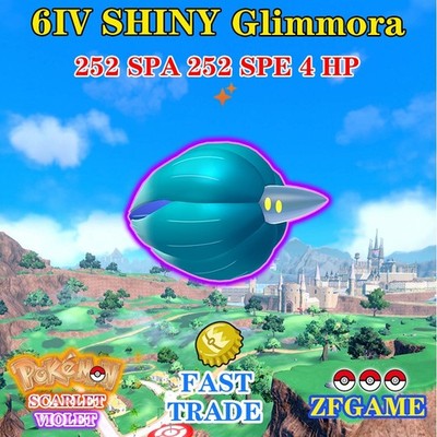  POKEMON 6IV SHINY Glimmora + EVS   SCARLET and VIOLET  Online delivery  ENG