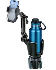 Cup Phone Holder for Car with Expandable Base, Upgraded 2 in 1 Middle, Gray