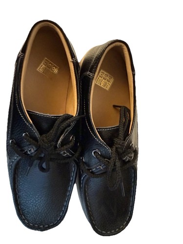 Women's Black Leather Oxford Shoes Lace-Up Comfort Casual, Size 8 M - Picture 3 of 4