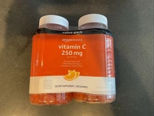 Vitamin C 250 mg Gummies, Orange, 300 Count (2 Packs of 150)