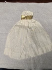 Vintage 1960s Barbie? Gold Strapless White Dress