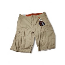 WearFirst Men  s TAN Classic Fit Stretch Waist Cargo Shorts NWT BB1