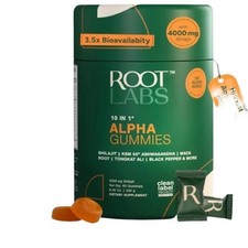 Root Labs Alpha Gummies 4000mg.Pure Himalayan Shilajit Formula, 60ct
