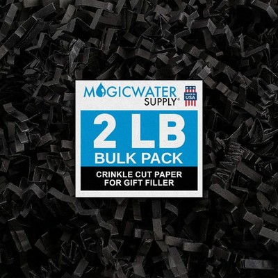 MagicWater Crinkle Cut Paper for  Baskets - 2LB - Black -  for Shredded Paper