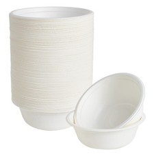 150 Pack 12 oz Paper Bowls Disposable, Heavy-Duty Biodegradable Compostable B...