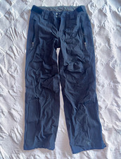 REI Men's S Regular Black Waterproof Nylon Hiking Pants Zip Closure Solid