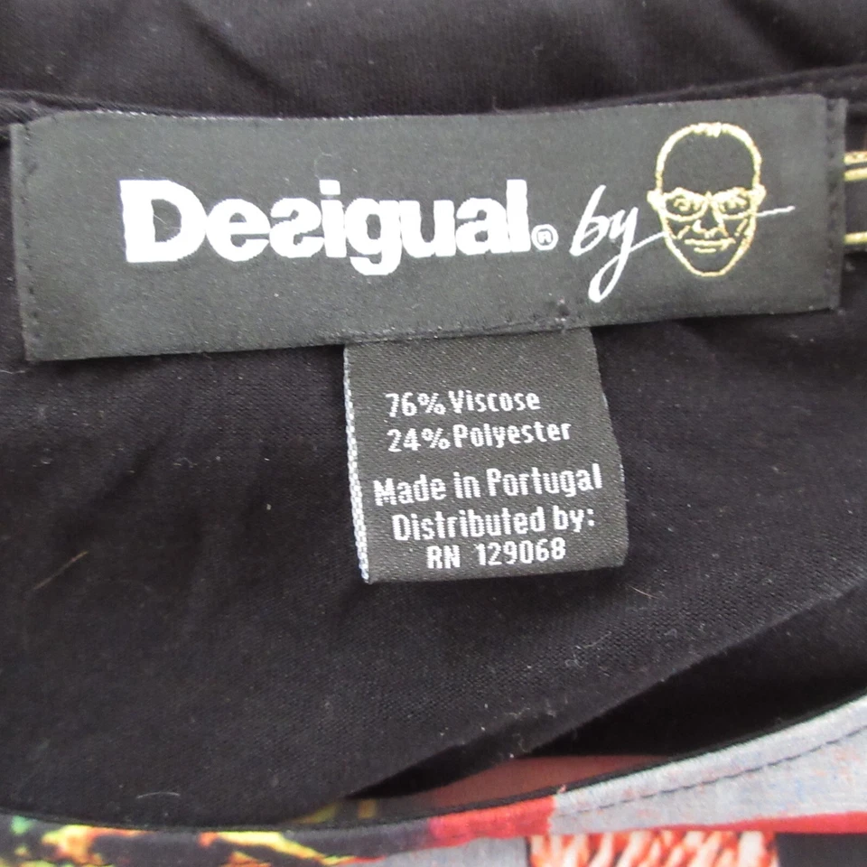 Camisa Desigual Manga Larga Mujer Mediana Negra Collage Floral Lacroix Portugal Foto 2 de 4