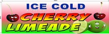 3' X 10' NEW VINYL BANNER CHERRY LIME LIMEADE FULL COLOR DESIGN 