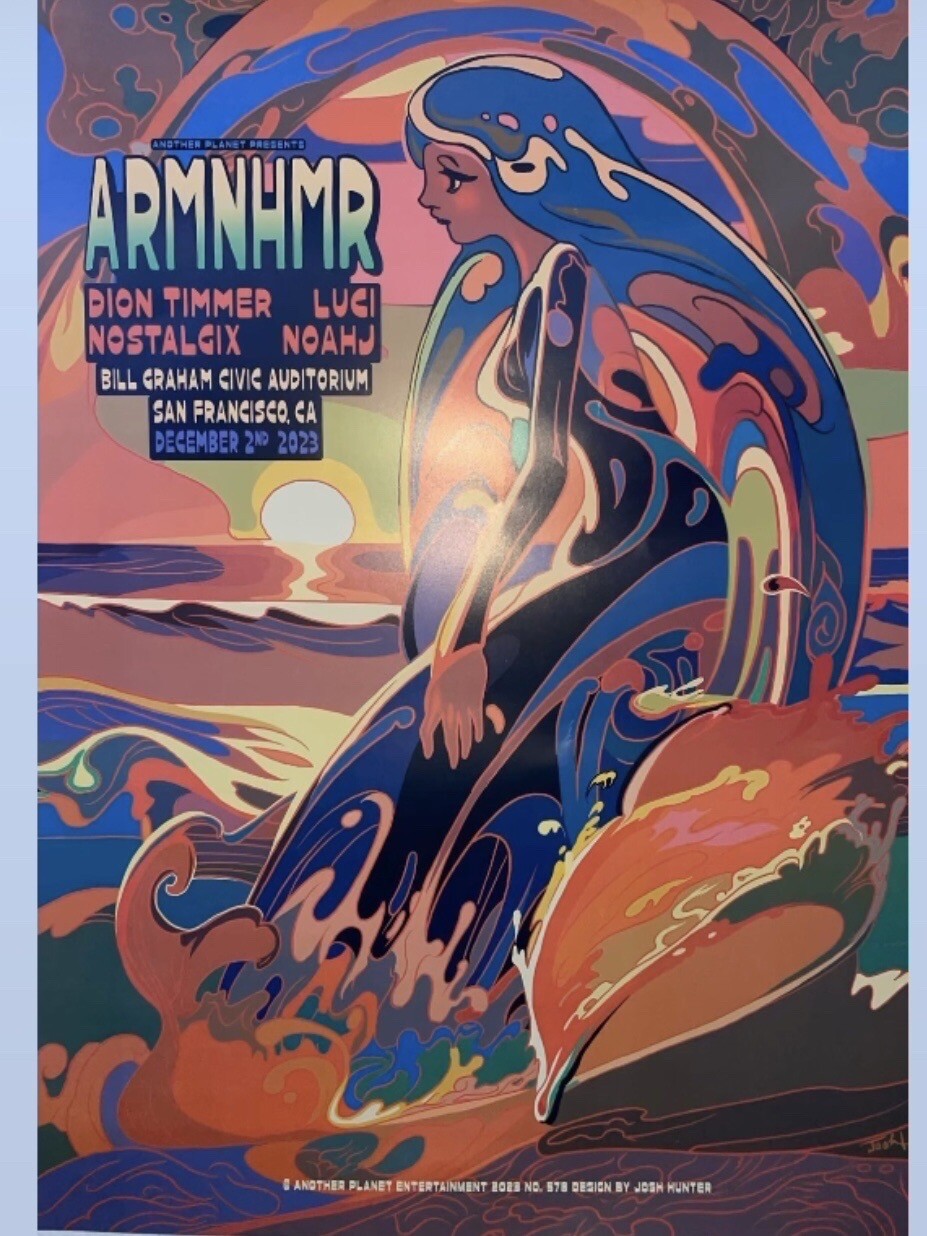 Concert Show Poster December 23 San Francisco Dion Timmer Nostalgix Luci