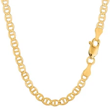 10K Yellow Gold Mariner Link Chain, Width 5.5mm