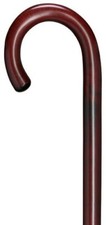 Harvy Made in Germany Burgundy Finish Maple Wood Crook Handle Men's Walking Cane