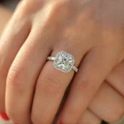 3.75Ct White Asscher Lab-Created Diamond Awesome Engagement Ring 14K White Gold