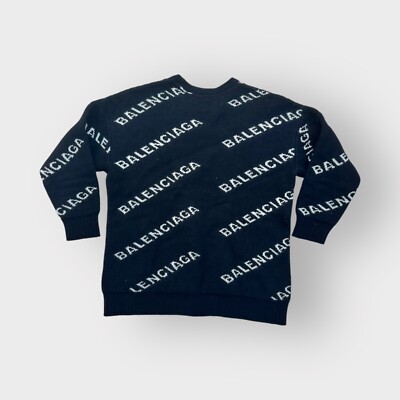 【送料&関税込】Balenciaga Logo Sweater Balenciaga Logo Sweater | Black | FARFETCH CA