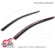 Black Tinted Out-Channel Vent Visor Deflector 2pcs For 03-07 Honda Accord Coupe