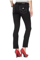 Arizona Damen Jeans 7/8 Jeanshose Skinny Mid Waist (38, Black) L3031