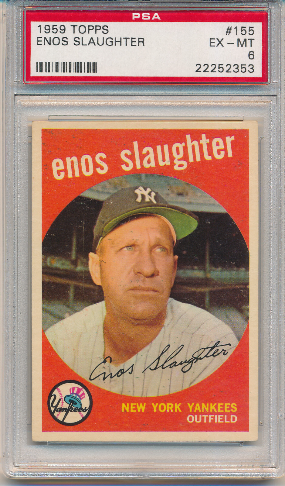 1959 Topps Enos Slaughter (HOF) (#155) PSA6 PSA