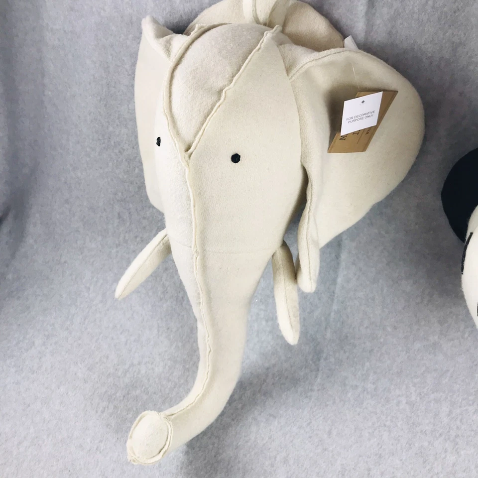 2 Детская настенный декор большой шерсти плюшевое животное слон и жираф сафари тематический - Изображение 2 из 4