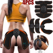 4PCS/Set Muscle Stimulator EMS Ab Trainer Tens Unit Stimulater Abs Massager Belt