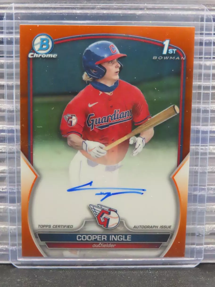 2023 Bowman Chrome Draft Cooper Ingle 1st Prospect Orange Refractor Auto #04/25