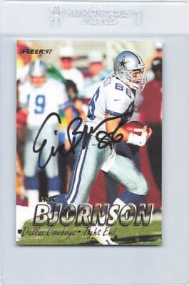 1997 Fleer #377 Eric Bjornson Cowboys Signed Auto *K8015