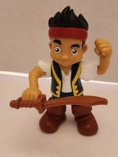 Disney's Jake And The Neverland Pirate Action Figure With Sword & Boots Red Band