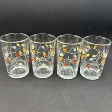 Drinking Glasses 10oz Crisa Mexico Christmas Light Set of 4 Christmas Holiday