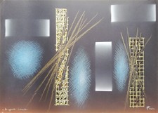 ENNIO FINZI: Tecnica Mista cm. 70x50, Firmata, 'Archiviata'. STUPENDA!!!