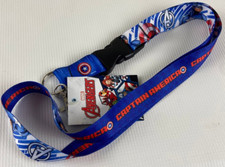 Marvel Avengers Captain America Lanyard 1" detachable buckle clip-on NWT
