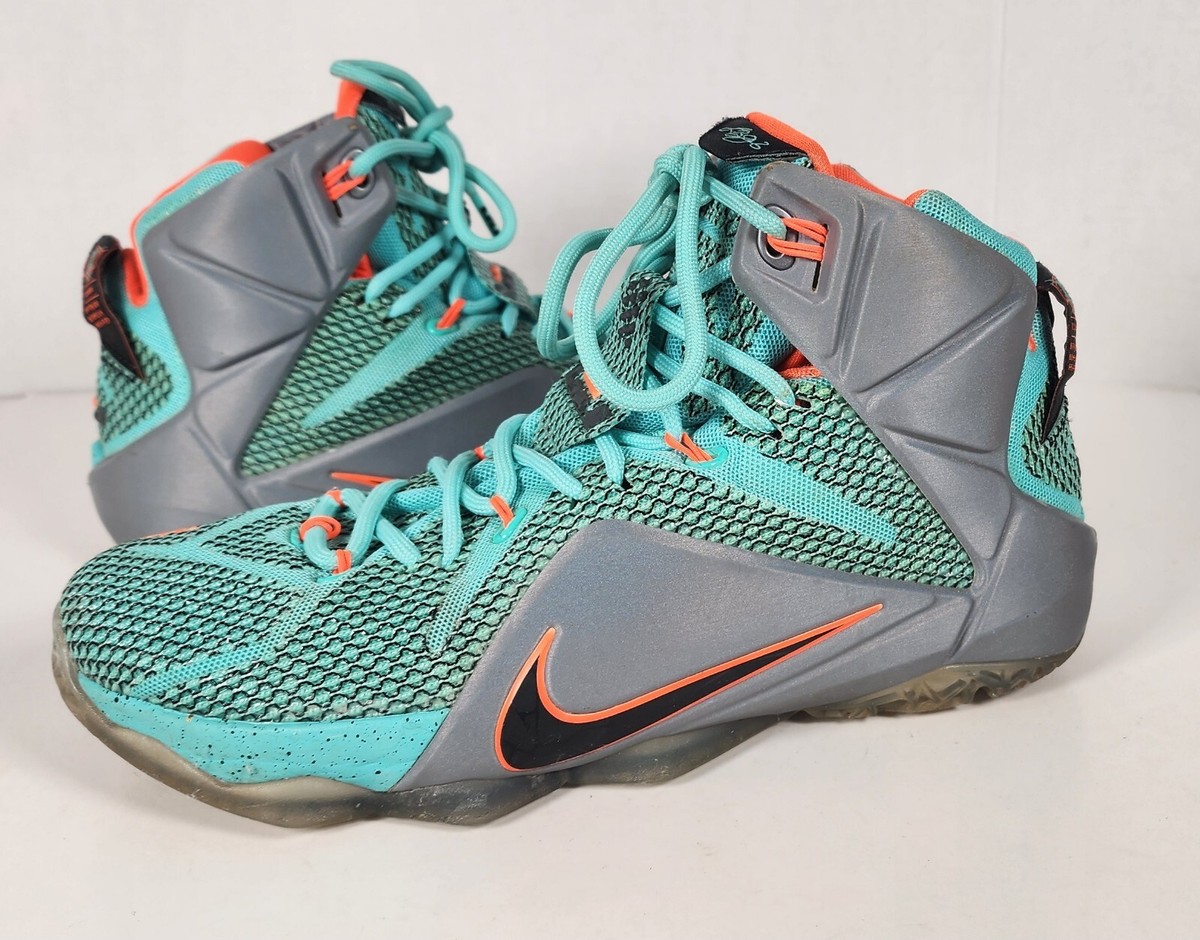 Size 7.5 - Nike LeBron 12 NSRL - 684593-301 Teal Excellent