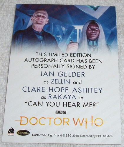 2022 Doctor Who Series 11 & 12 Dual Ian Gelder Zellin Rakaya Auto Card - Picture 2 of 2